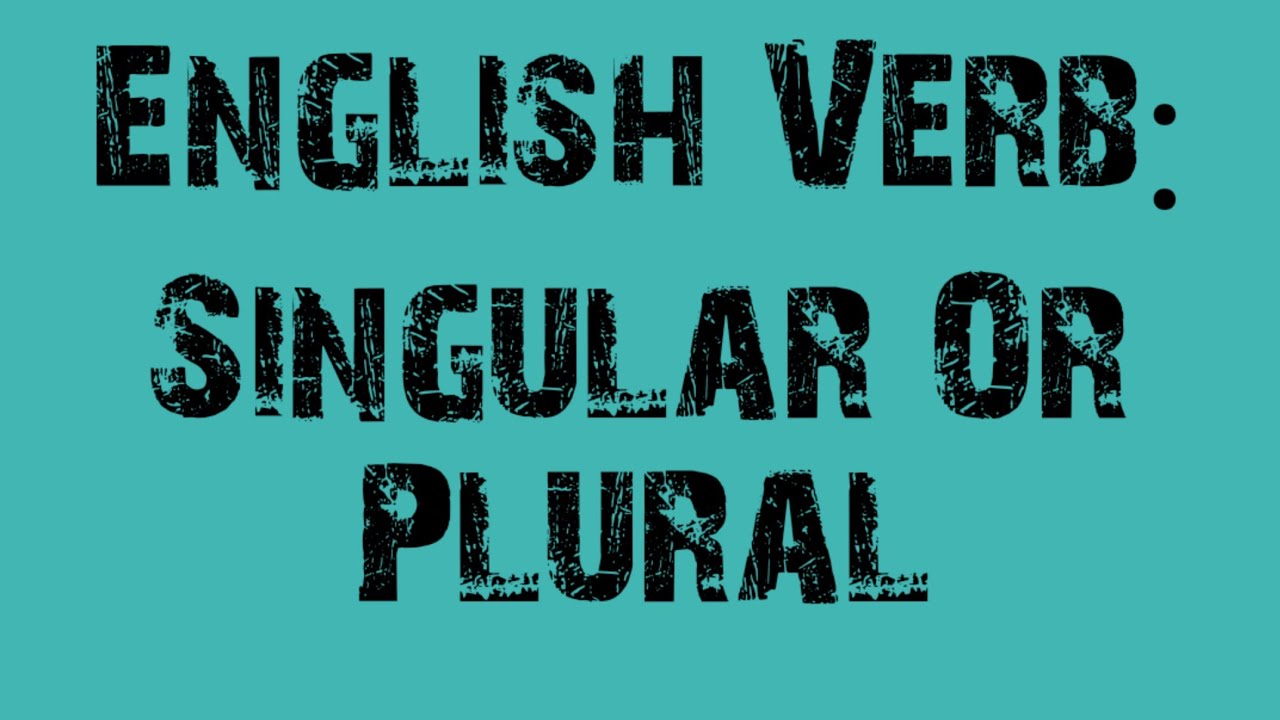 any singular or plural verb